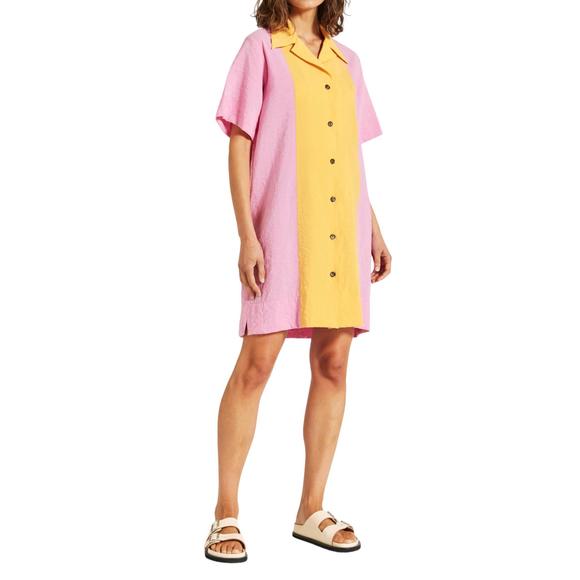 NEW LEE MATHEWS edie mini dress in pink-marigold - Picture 1 of 3